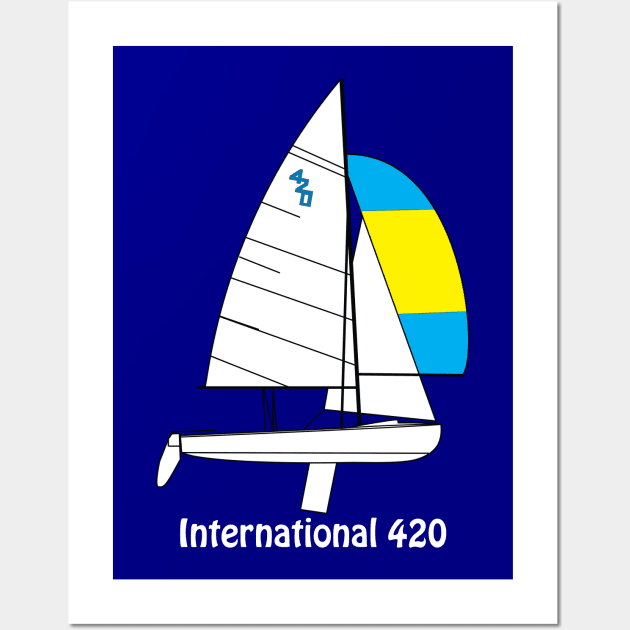 International 420 Sailboat Wall Art by CHBB